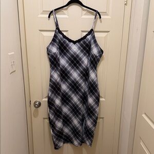 Almost Famous Black and White Plaid Chemise